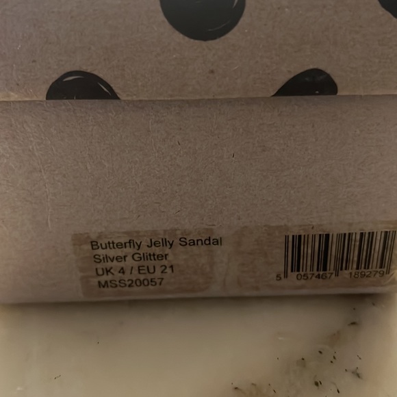 Sophia Webster Butterfly Jelly Sandals, Silver glitter, size 4 - Picture 5 of 5